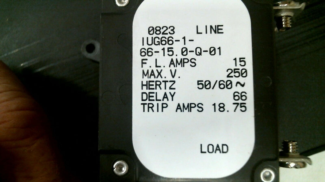 AIRPAX 15 AMP AC 2-POLE CIRCUIT BREAKER 5925-01-331-8004 16004 free shipping