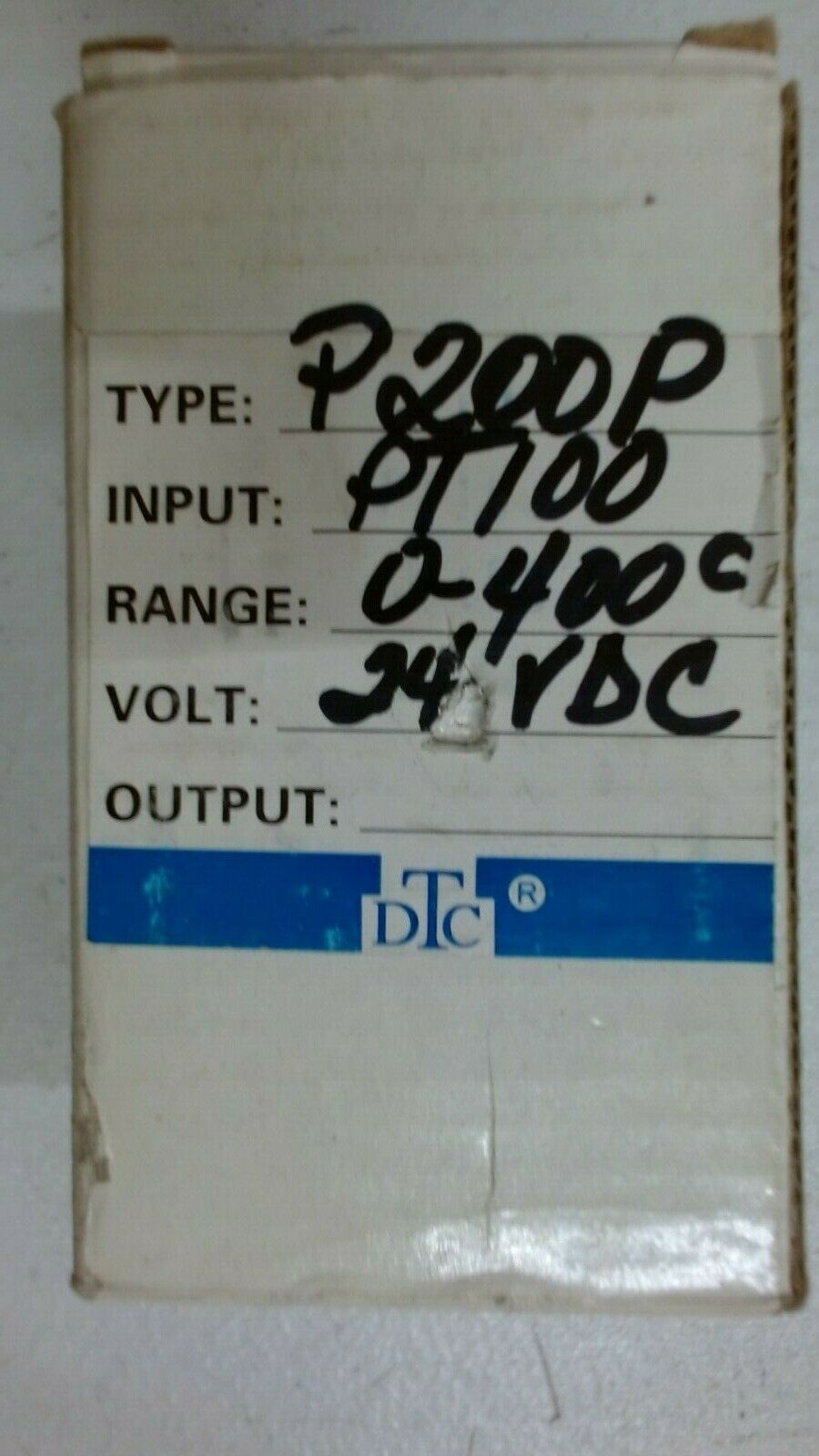 DTC P200P DIGITAL TEMPERATURE CONTROLLER 0-400 PT100 24VDC -FREE SHIPPING