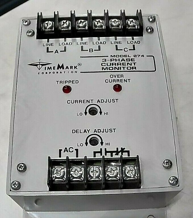 TIME MARK 274 (P/N 98056606) 3 PHASE CURRENT MONITOR *FREE SHIPPING*