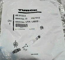 Load image into Gallery viewer, TURCK BS5133-0 (6901012) SENSOR CONNECTOR M8 PLUG 3PIN CONTACTS SCREW PIN *FRSHP
