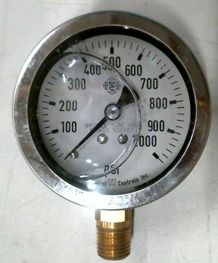 MCDANIEL CONTROLS J61K PRESSURE GUAGE 0-1000PSI 1/4