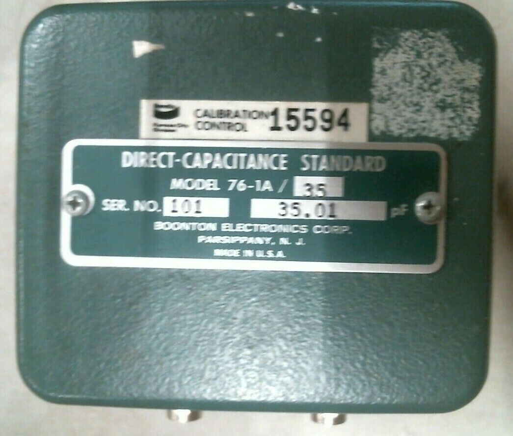 BOONTON ELECTRONICS 76-1A/35 DIRECT CAPACITANCE STANDARD 35.01PF -FREE SHIPPING