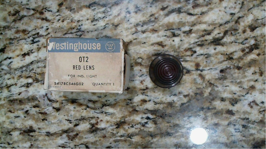 WESTINGHOUSE OT2 RED LENS LOT-2 - FREE SHIPPING