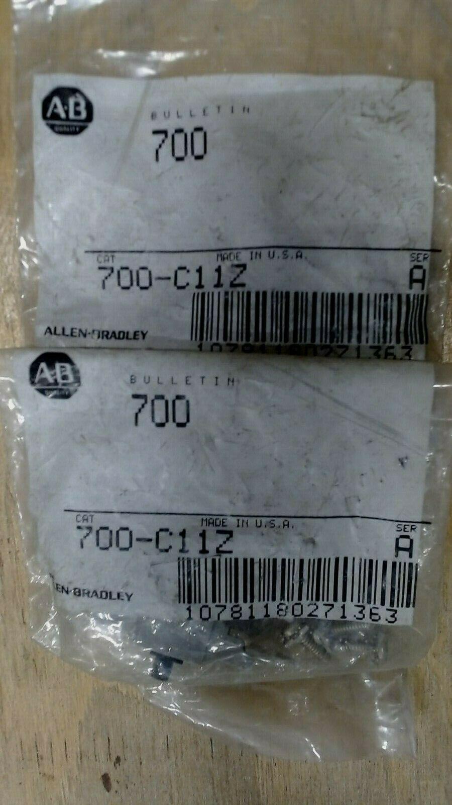 ALLEN BRADLEY 700-C11Z CONTACT CARTRIDGES 2PCS SER.A LOT/2 -FREE SHIPPING