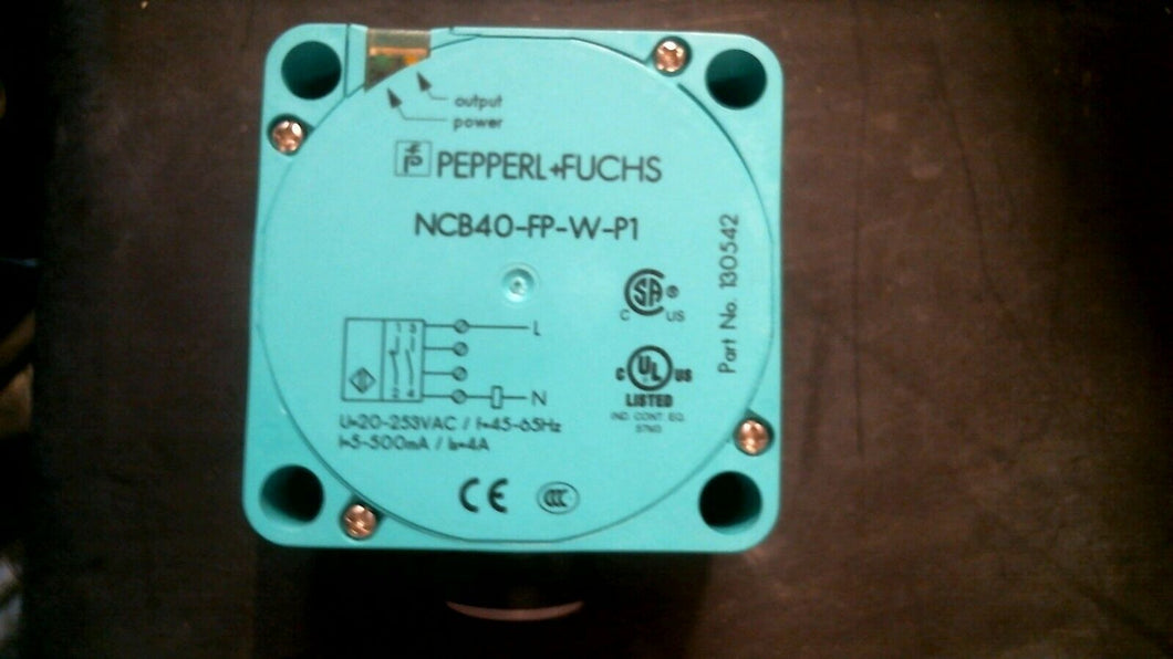 PEPPERL+FUCHS NCB40-FP-W-P1 INDUCTIVE SENSOR 130542 20-253VAC -FREE SHIPPING