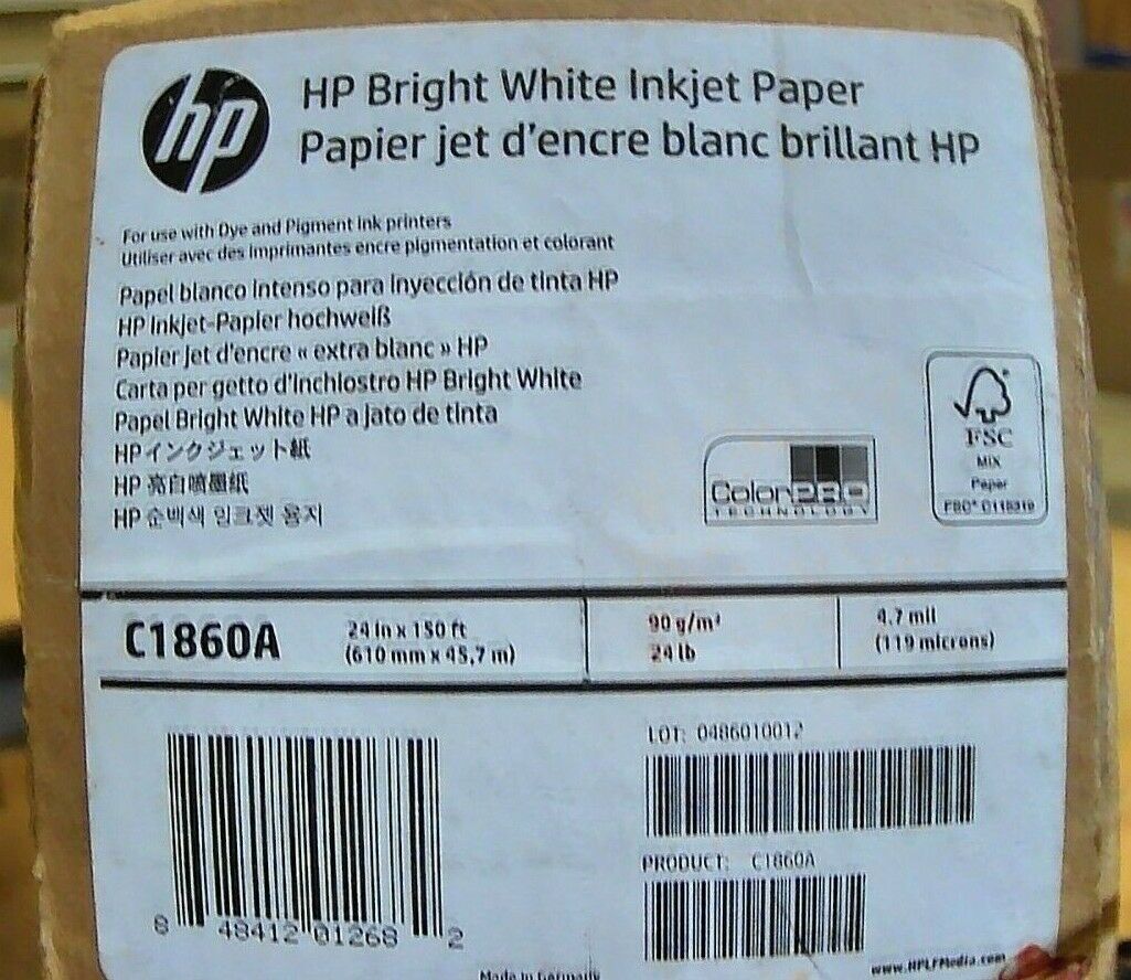 HP C1860A BRIGHT WHITE INKJET PAPER 24