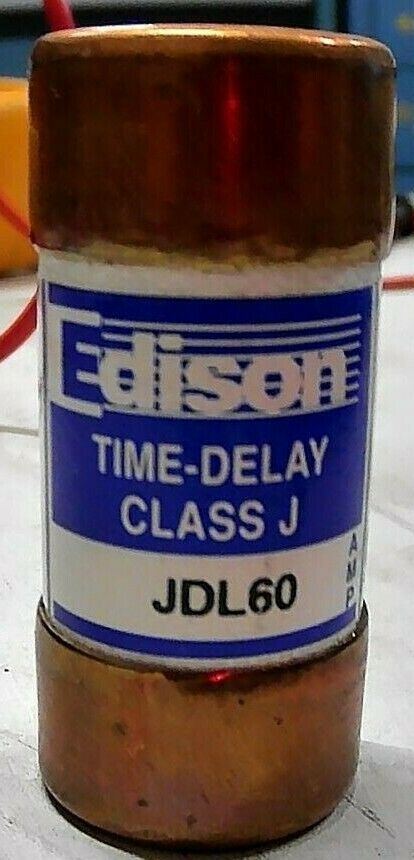 BUSSMANN EDISON JDL-60 FUSE CURRENT-LIMITING TIMEDELAY CLASS J 60A TESTED *FRSHP