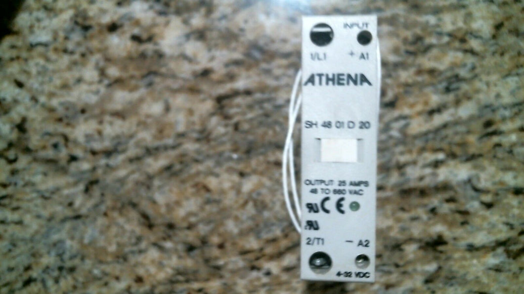 ATHENA CONTROLS SH-48-01-D-20 SOLID STATE RELAY 20A 660VAC -FREE SHIPPING
