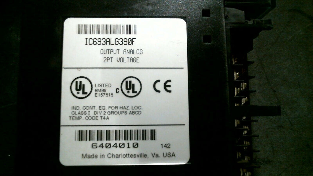 GE FANUC IC693ALG390F OUTPUT ANALOG 2PT VOLTAGE -FREE SHIPPING