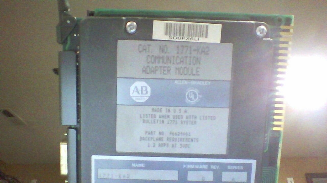 ALLEN BRADLEY 1771-KA2 COMMUNICATION ADAPTER MODULE SER.A 5VDC 1.2A  -FREE SHIP