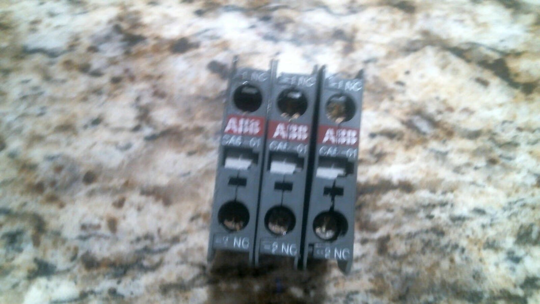 ABB CA5-01 AUXILIARY CONTACT BLOCK LOT/3 -FREE SHIPPING