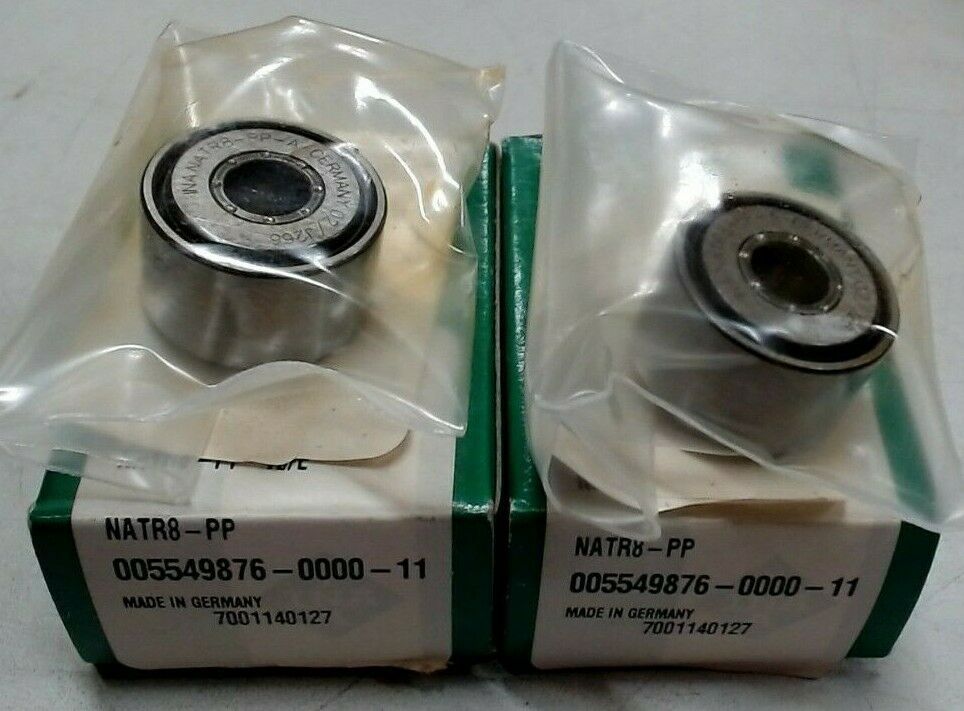 LOT/2 INA NATR8-PP / NATR8PP CAM FOLLOWER 8MM BORE 24MM DIAMETER *FREE SHIPPING*