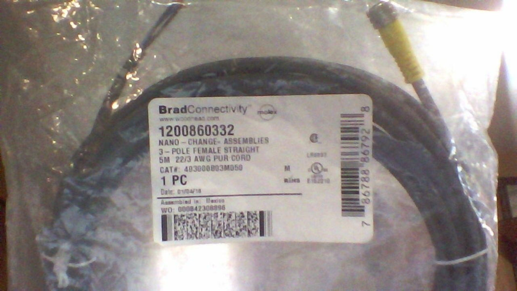 BRAD 403000P03M050 NANO-CHANGE- FREE SHIPPING