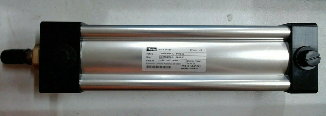 PARKER 2.00TE4MA3UI8A06.00 PNEUMATIC CYLINDER BORE 2.00 250PSI -FREE SHIPPING