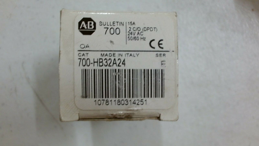 ALLEN BRADLEY 700-HB32A24 RELAY 24VAC 15A 8 PINS SER.E -FREE SHIPPING