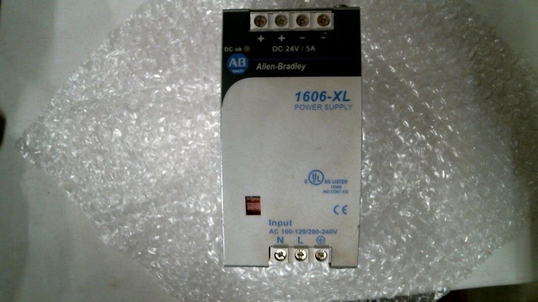 AB ROCKWELL 1606-XL120D POWER SUPPLY SER.A 24VDC, 120W, 5A. -FREE SHIPPING