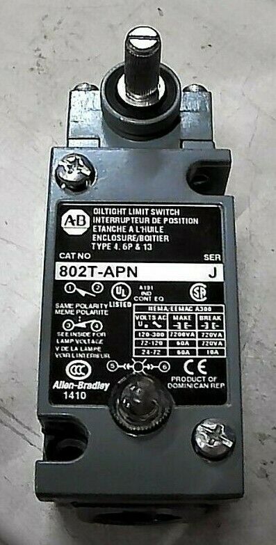 ALLEN BRADLEY ROCKWELL 802T-APN OILTIGHT LIMIT SWITCH SER J *FREE SHIPPING*