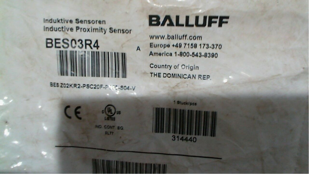 BALLUFF BES03R4, BES Z02KR2-PSC20F-P165-S04-V, Inductive Sensor-FREE SHIPPING