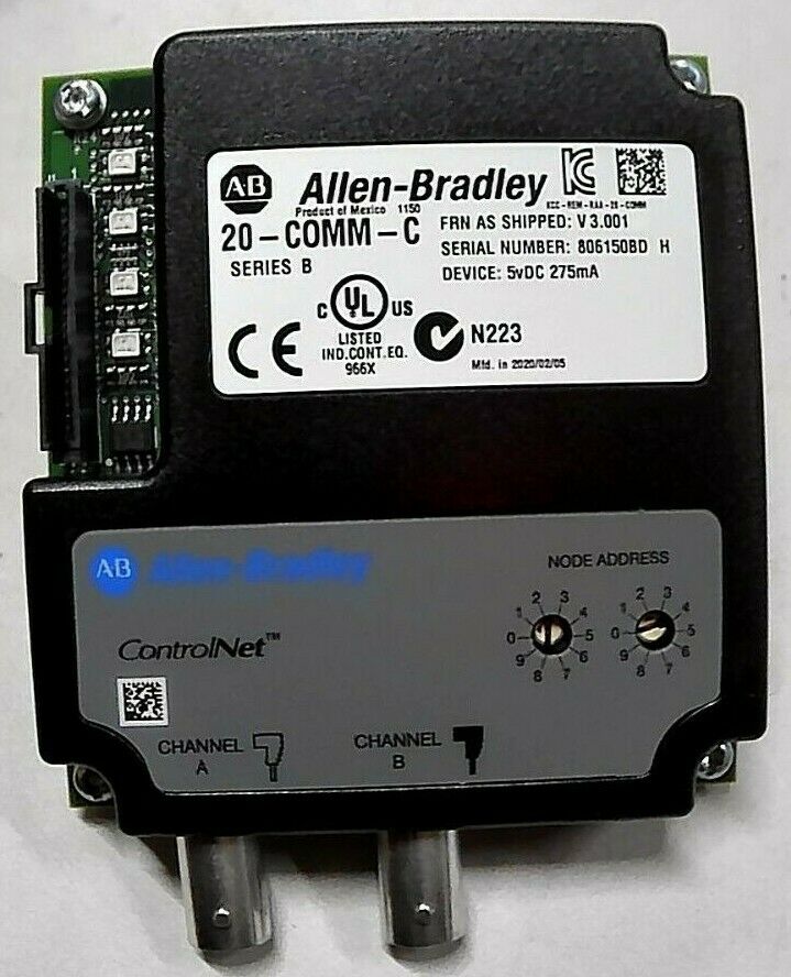 AB ROCKWELL 20-COMM-C SER B CONTROLNET COMMUNICATION ADAPTOR *FREE SHIPPING*