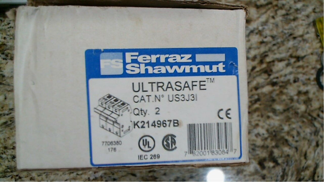 FERRAZ SHAWMUT US3J3I K214967 ULTRASAFE FUSE HOLDER PKG/2 - FREE SHIPPING