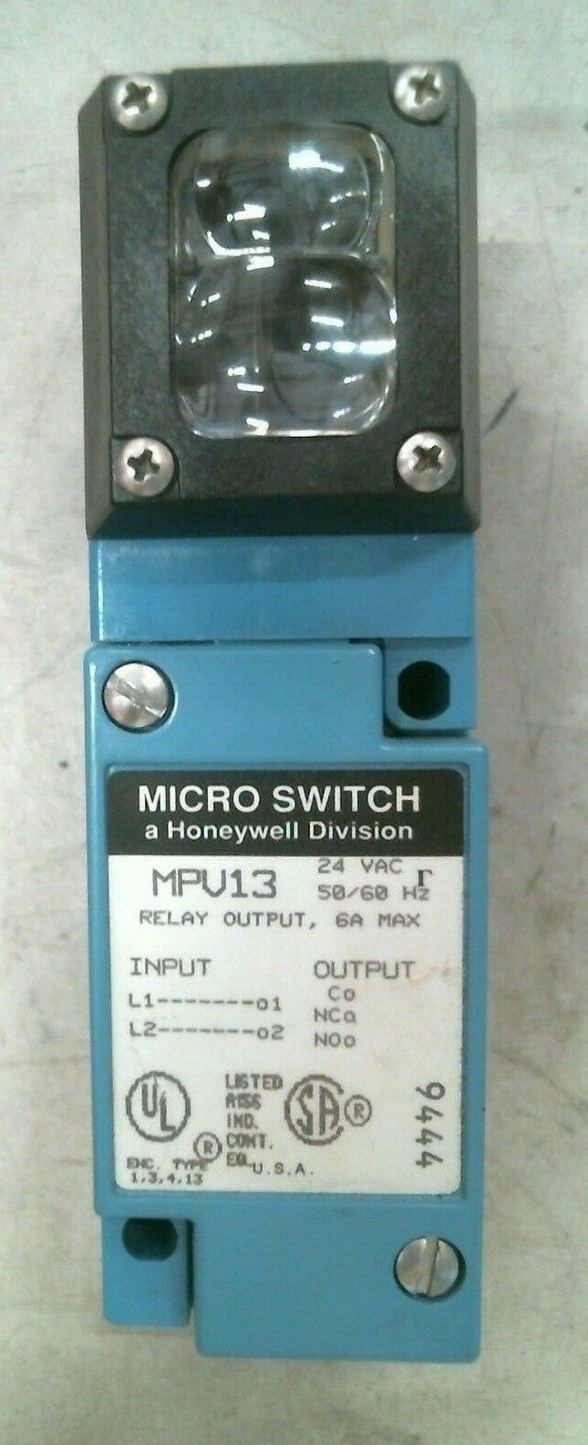 HONEYWELL MICRO SWITCH MPV13 W/POLAR SCANNING HEAD MPP1-003 6A 24VAC -FREE SHIP