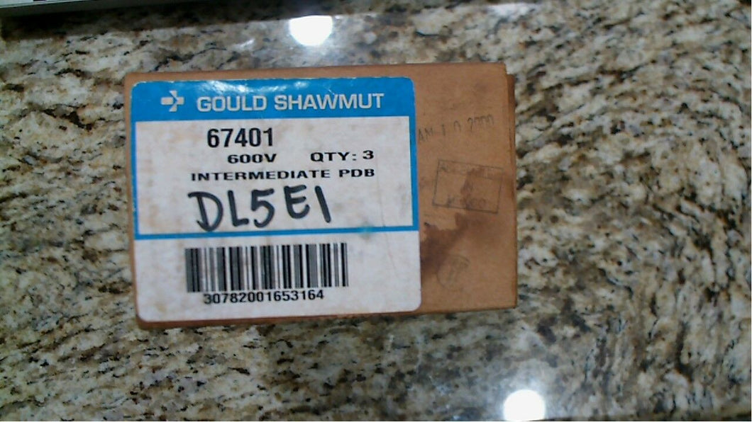 GOULD SHAWMUT 67401 POWER DISTRIBUTION BLOCK 1P 600V  - FREE SHIPPING