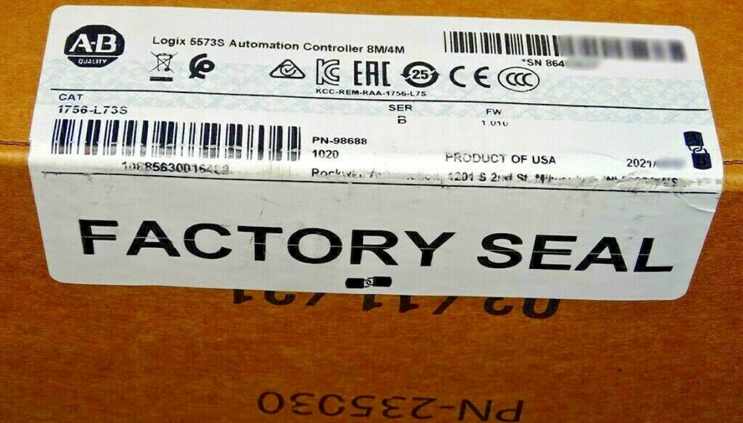 2020-2022 SEALED Allen Bradley 1756-L73S