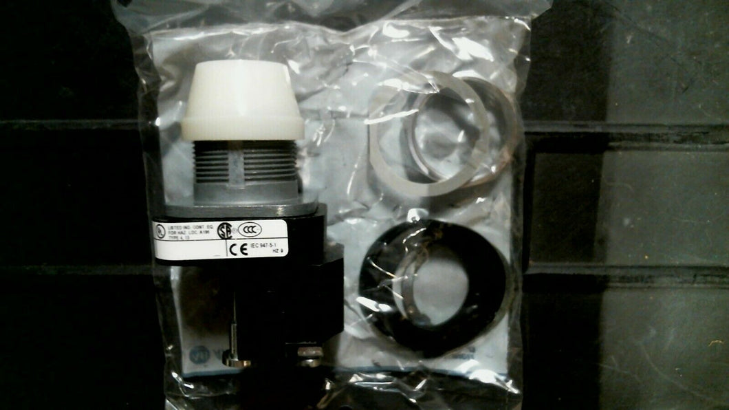 ALLEN BRADLEY 800T-P16W PILOT LIGHT XFMR WHITE LENS SER.U 120V  -FREE SHIPPING