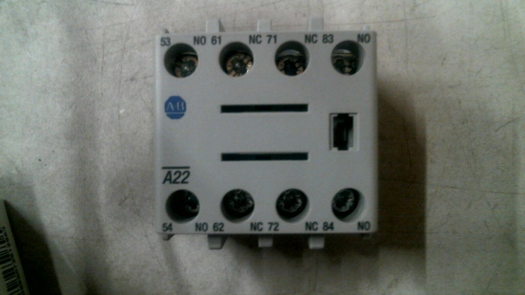 ALLEN BRADLEY 100-FA22 AUXILIARY CONTACT SER.B 600VAC 10A -FREE SHIPPING