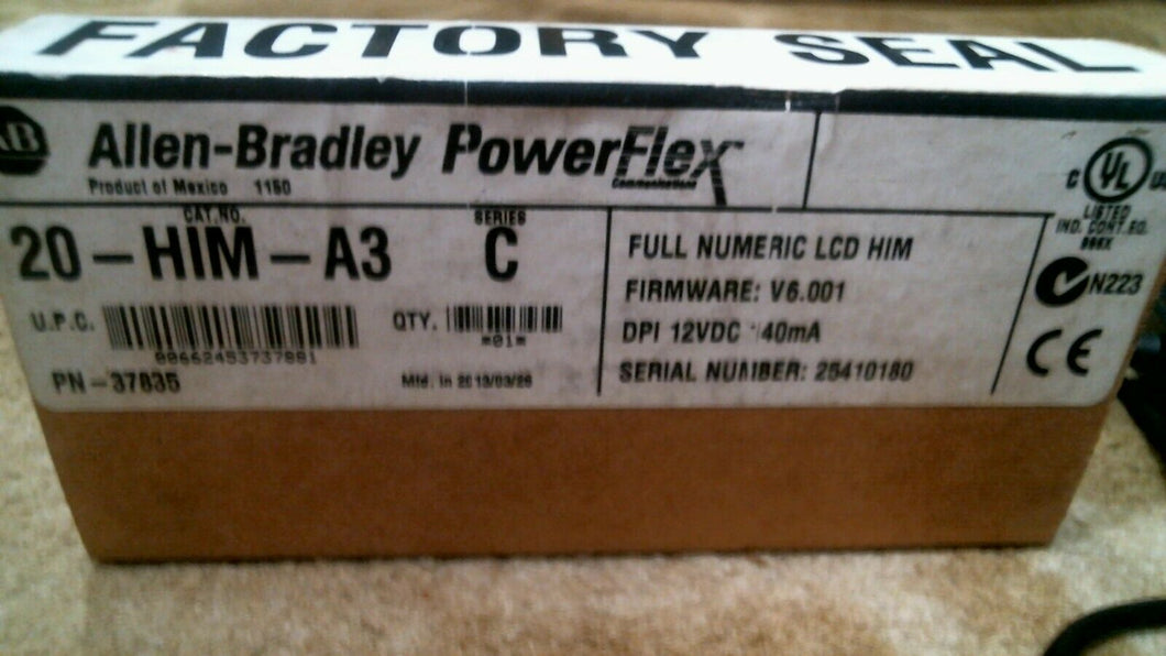 ALLEN BRADLEY POWERFLEX 20-HIM-A3 FULL NUMERIC LCD HIM SER.C FW V6.001 -FREESHIP