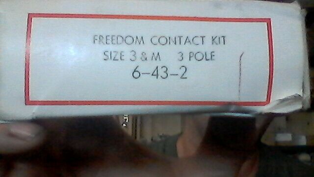 eaton Cutler Hammer 6-43-2 Contact Kit 3 Pole size 3 free shipping