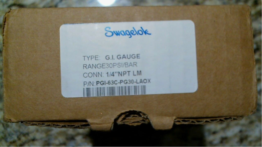 SWAGELOK PGI-63C-PG30-LAOX INDUSTRIAL G.I  PRESSURE GAUGE 1/4