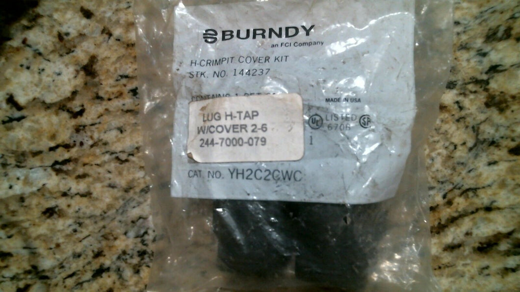 BURNDY 144237 H CRIMPIT COVER KIT LUG H TAP W/COVER 2-6 YH2C2CWC -FREE SHIPPING