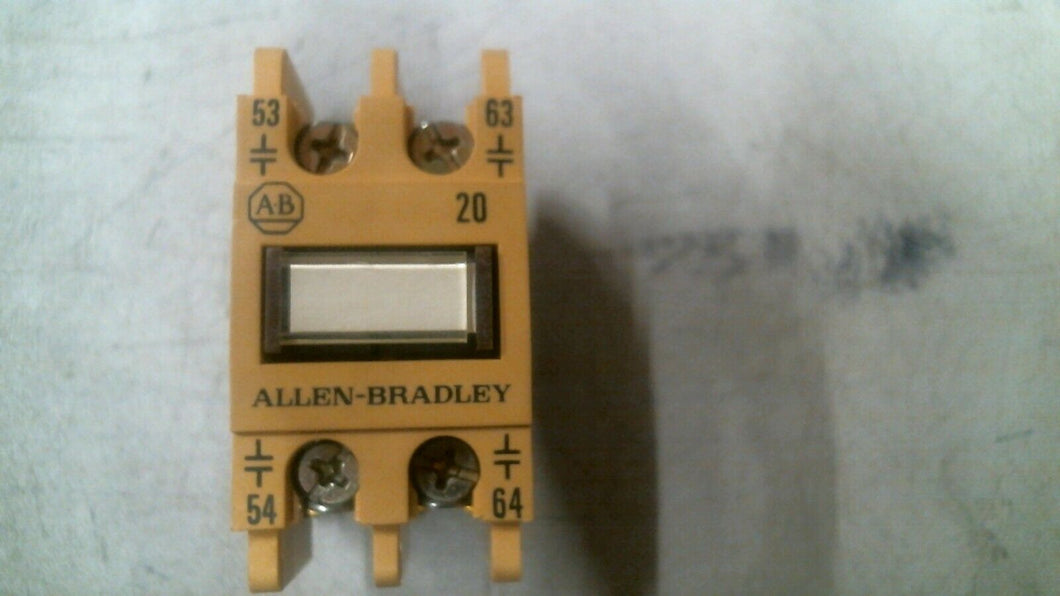 ALLEN-BRADLEY 195-FA20 ADD ON CONTACT BLOCK SER.A 600V 1.2A -FREE SHIPPING