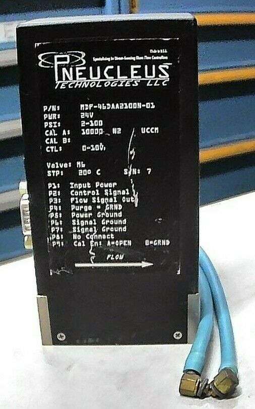 PNEUCLEUS MDF-46DAA2100N-01 MEDIMETER MASS FLOW CONTROLLER *FREE SHIPPING*