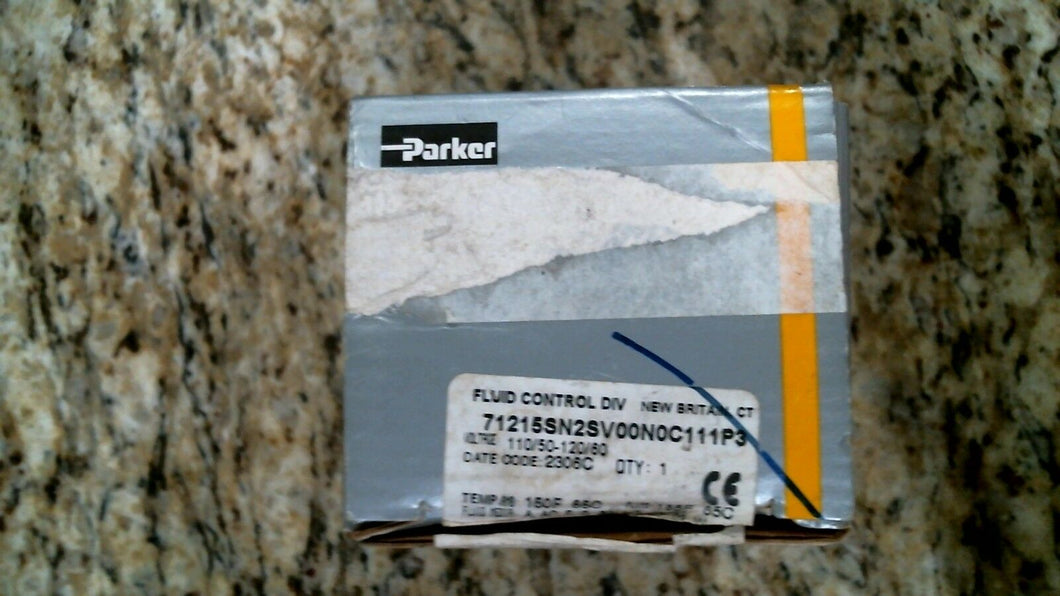 PARKER FLUID CONTROLS DIV. 71215SN2SV00N0C111P3 SOLENOID VALUE -FREE SHIPPING