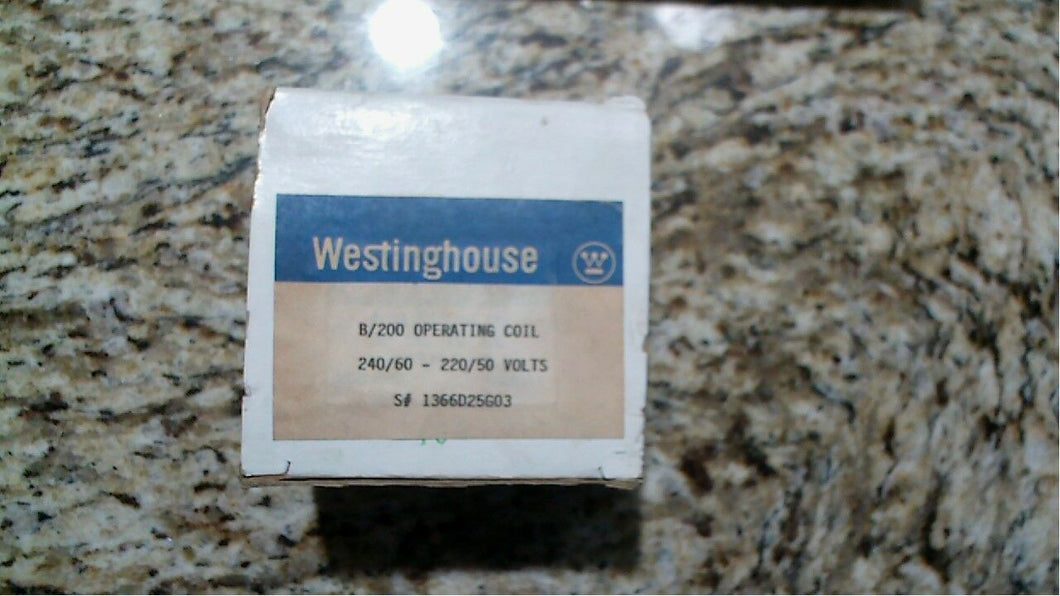 WESTINGHOUSE 1366D25G03 B/200 OPERATING COIL - FREE SHIPPING