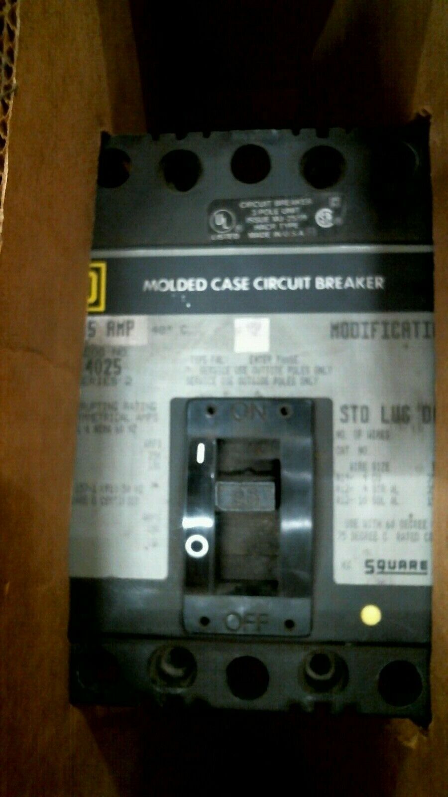 SQUARE D FAL34025 MOLDED CASE CIRCUIT BREAKER SER.2 25A -FREE SHIPPING