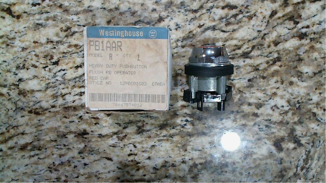 WESTINGHOUSE PB1AAR RED FLUSH PUSHBUTTON OPERATOR MODEL A -FREE SHIPPING
