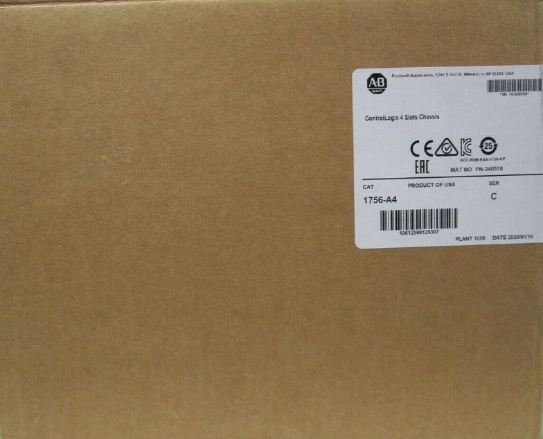 sealed 2020 Allen-Bradley 1756-A4 4 Slot ControlLogix Chassis