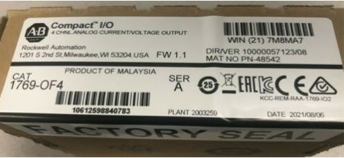 2021 Allen-Bradley 1769-OF4 4-Ch Analog Current/Voltage Output