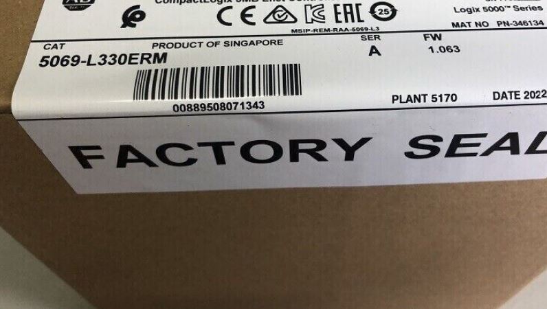 2022 Allen-Bradley 5069-L330ERM CompactLogix 5380 Controller, 3 MB, A