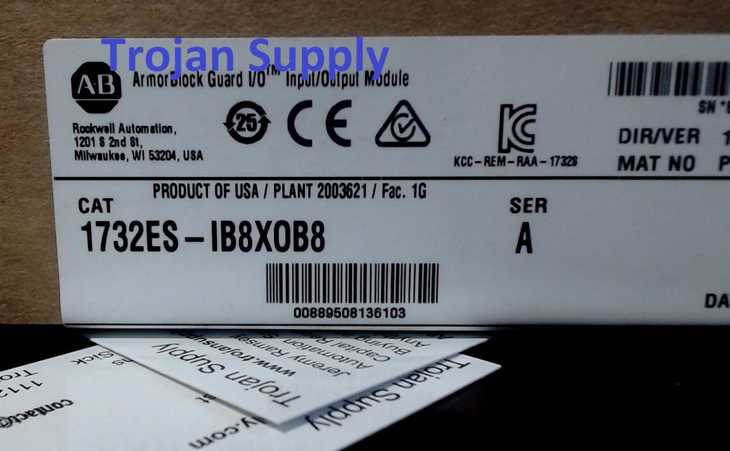 Allen Bradley 1732ES-IB8XOB8 Ser A ArmorBlock EtherNet/IP Safety I/O
